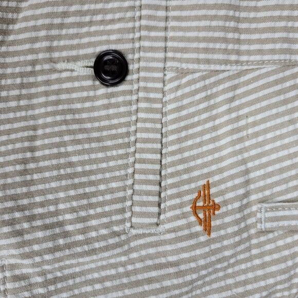 NEW 38 LEVI'S DOCKERS striped Tan white COTTON SHORTS pockets NWT - Picture 10 of 12
